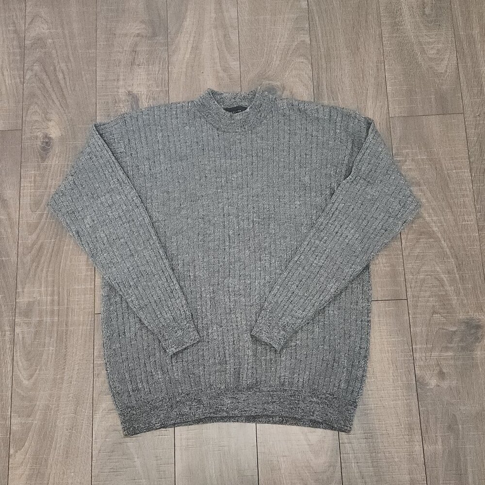 Metropolitan View Men's 100% Pure New Wool Sweater Size XL Gray